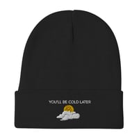 Image 1 of Embroidered Beanie - WHITE LETTERING