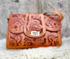 70’s / 80’s Tooled Leather Rose Purse 