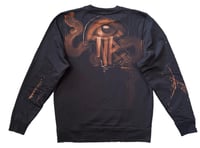 Image 2 of “STONED” CUSTOM BLEACH PAINTED PULLOVER SWEATSHIRT MEDIUM