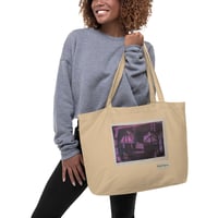 Image 2 of "CITY ROOFTOP (VARIANT) ETCHING" BY HANK VIRGONA, Large organic tote bag