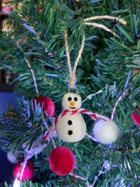 Image 2 of Hanging Snowman Decoration.