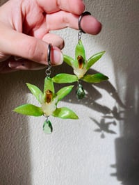 Image 1 of 💚Glow in the Dark Cymbidium Earrings💚