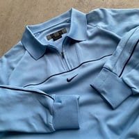 Image 2 of NIKE GOLF CENTRE SWOOSH LONG SLEEVE 1/4 ZIP POLO SHIRT