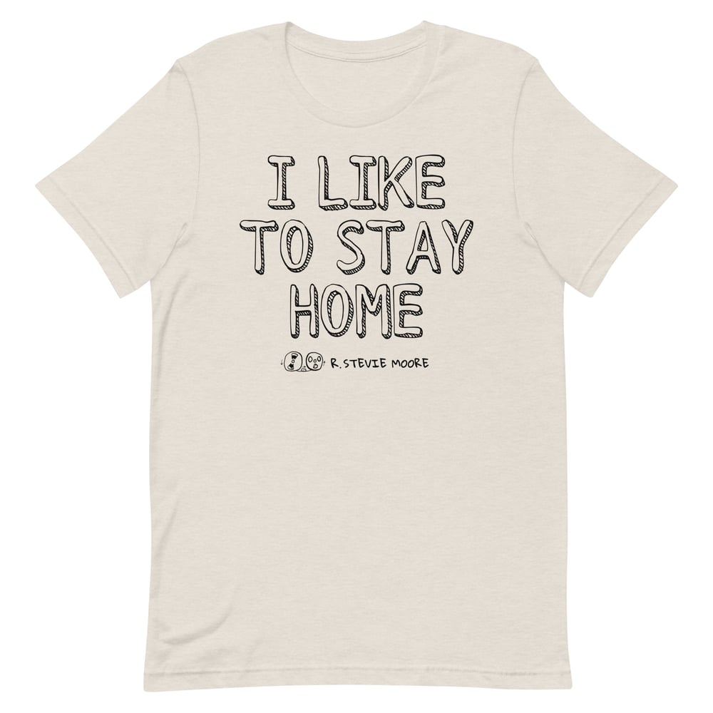 I Like To Stay Home Tee - black print