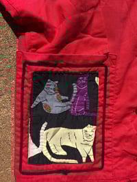 Image 2 of Red Cat pocket appliqué dress 