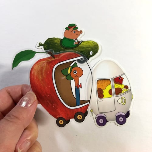 Image of vinyl food car stickers 