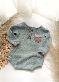 Image 1 of Photoshooting boys bodysuit |  Ari | sage | 12-15 months | 18-24 months
