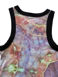 Image 7 of M Ladies Fitted Knit Contrast Tank in Muted Brights Ice Dye
