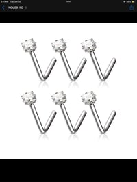 Image 1 of clear nose Ring 1pc/4pc