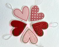 Image 2 of Set Of Mini asymmetric Heart Decorations