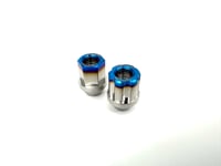 Image 3 of Chasing JS Titanium Open End Lug Nuts (short) 28mm