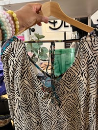 Image 2 of crop boho open size top