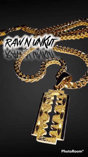 Image of RAW N UNKUT RAZOR BLADE PENDANT