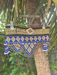 Image 1 of Tribal Boho Belt- triangle beads BLUE