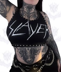 Image 1 of Slayer "Scratch Logo" Crop Top (SIZE L/XL)