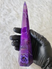 Image 9 of 6.5" Sardonyx Agate Crystal Towers | Blue | Purple | 6 - Styles