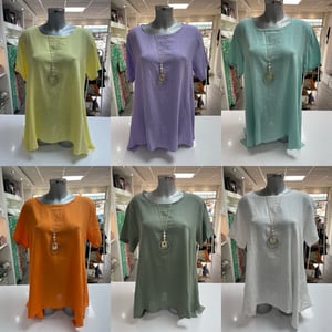 Image of Plain Asymmetrical Oversized Cotton Top