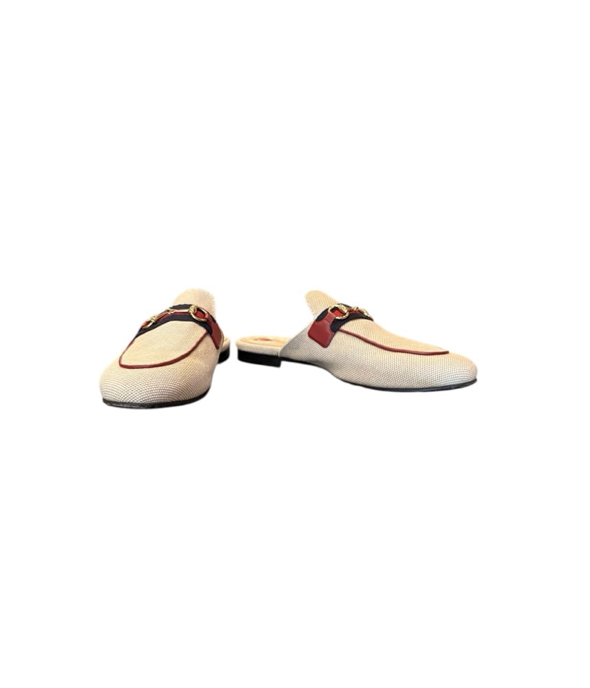 Image of Gucci Size 39.5 Princetown Horsebit Shoes 771-707