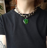 Image 3 of Beetle wing chunky chain necklace