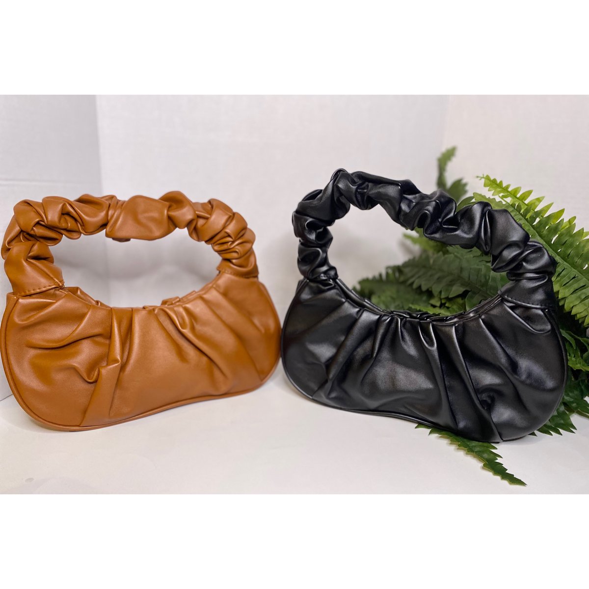 Image of Black leather bag
