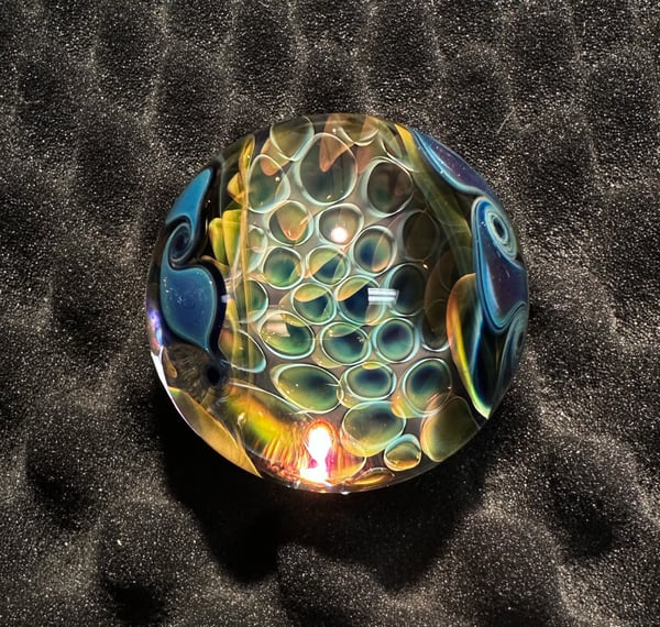 Image of Twisted Fumed Honeycomb Marble with Opal