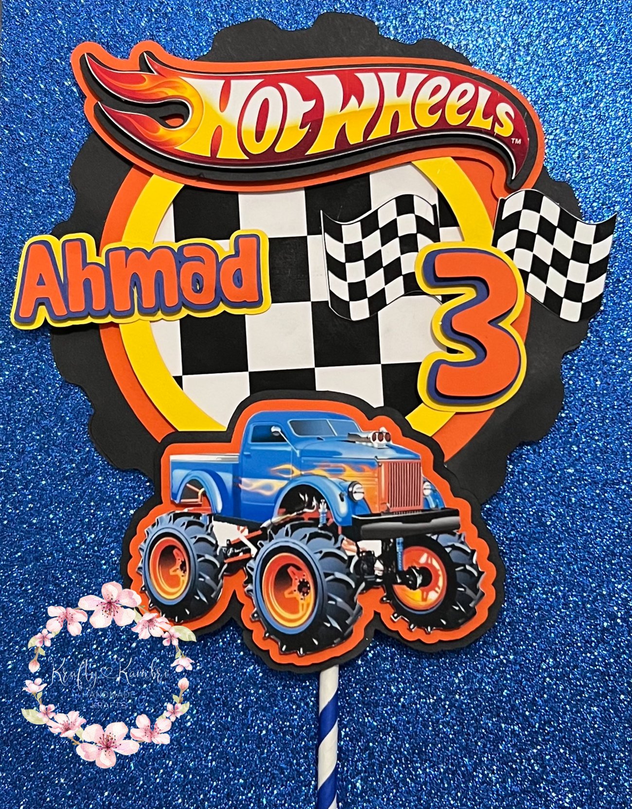 HotWheels inspired cake topper | KraftyKambri