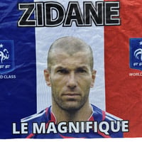 Image 2 of Vintage 3FT Zidane World Class 2006 Flag 