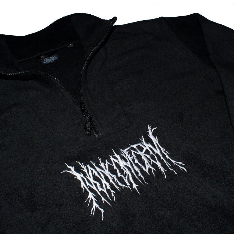 "Embroided Lettering" Fleece Half-Zip Image 2