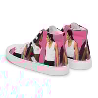 Image 2 of Icons Women’s high top canvas shoes hot pink