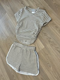 Image 1 of Ruched side crochet shorts set - 4 colours 