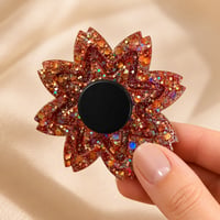 Image 6 of Red Glitter Fidget Spinner • Sparkly Stress Relief Toy • Cute Sensory Gift