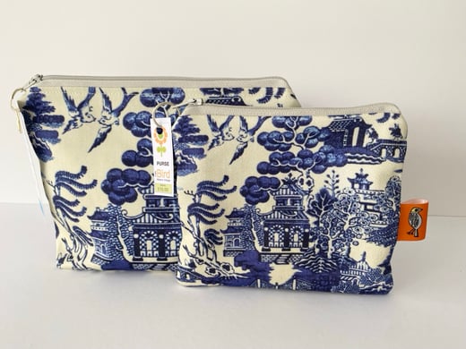 Bird Modern Vintage - China pattern themed make up bag and purses