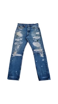 Image 1 of REWORKED 1-of-1 ULTRA DISTRESSED PAINT LEVIS 