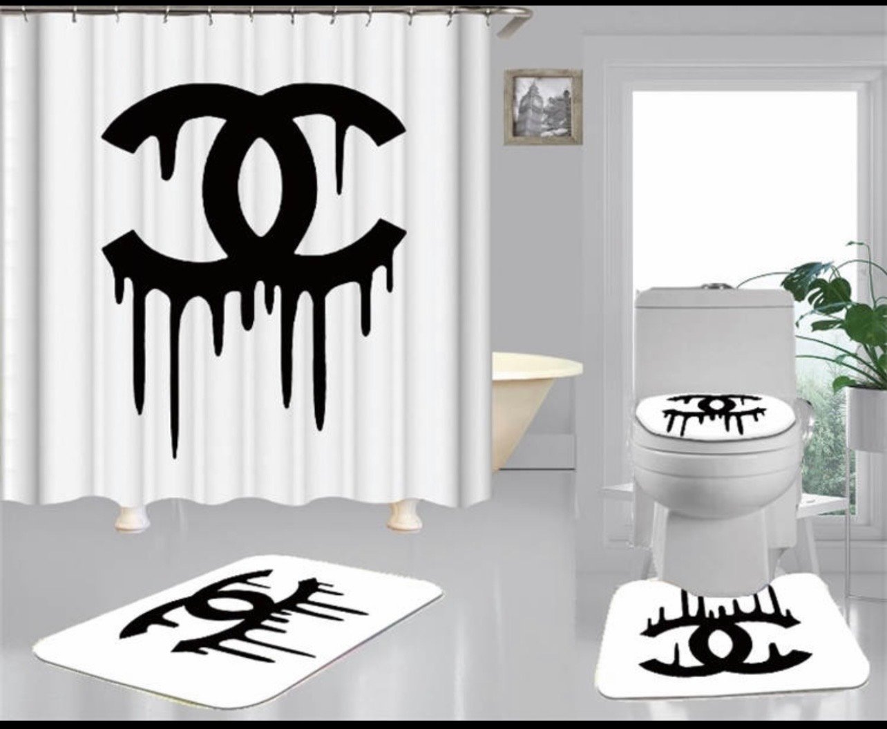 Chanel Drip Bathroom Set Queens