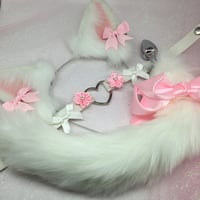 Image 2 of Pink / white Kitten petplay set 🐱 🐾
