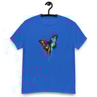 Image 4 of Unisex classic tee, Radiant Paint Drip Butterfly Colorful Tee