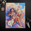 Cloud Witch Signed Watercolor Print
