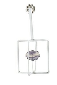 Image 3 of White cages with cloud earrings 