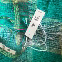 Image 5 of ‘Estuary’ handwoven linen scarf