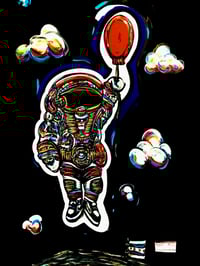 “spaceballoon” colored print on heavyweight paper 