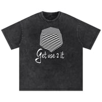 Image 1 of Get Use 2 It Snow Washed Oversized T-shirt Black