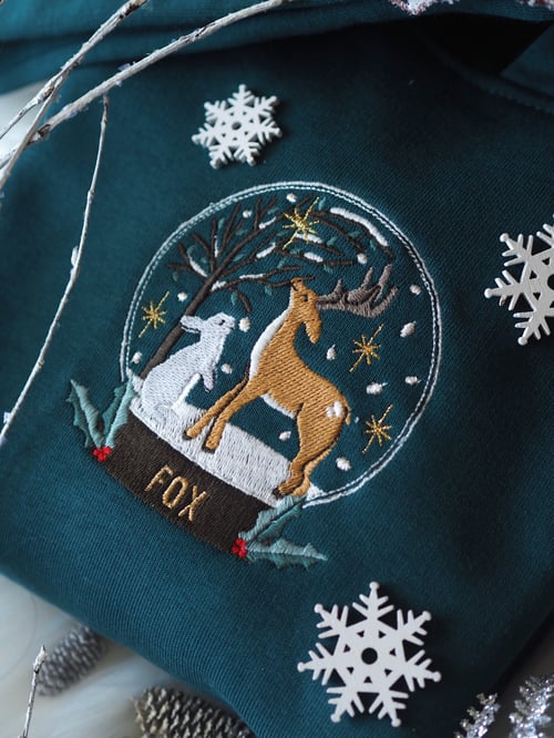 Image of Catching Snowflakes - Glazed Green Hoody