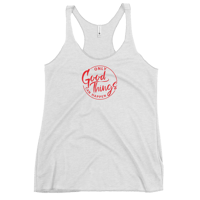 Image 3 of Women's Racerback Tank - Red Logo