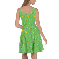 Image 3 of Skater Dress (full Easter bunnys with light green)