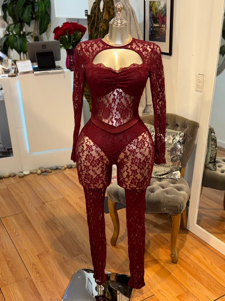 Image of The Siren Hour Lace Jumpsuit