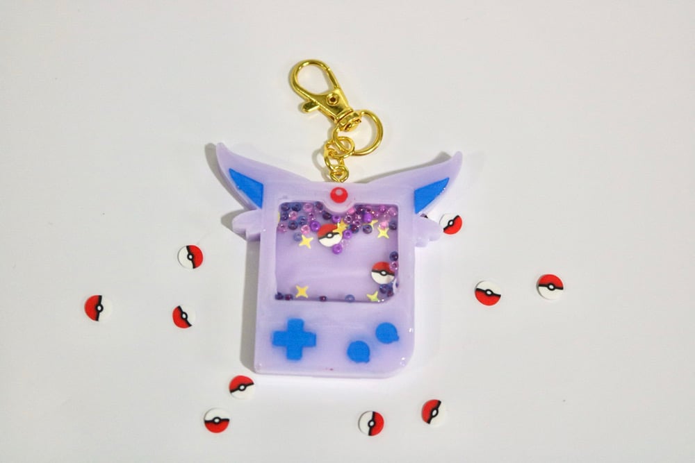 Image of Purple Poke Custom Resin Shaker Keychain