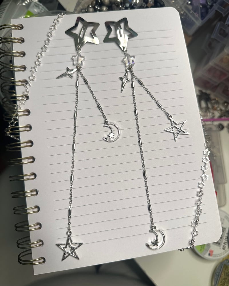 Image of shooting star hairclip set