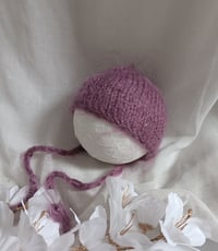Image 1 of  Newborn  photoshooting girls knitted hat | purple