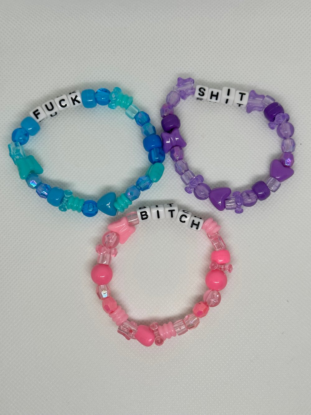 Image of F*ck Sh!t B^tch Bracelet Stack