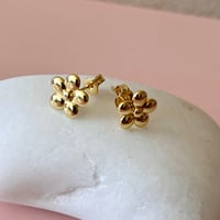 Image 3 of Flower Studs - Gold